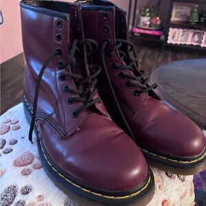 Dr Marten’s Burgundy Leather Boots